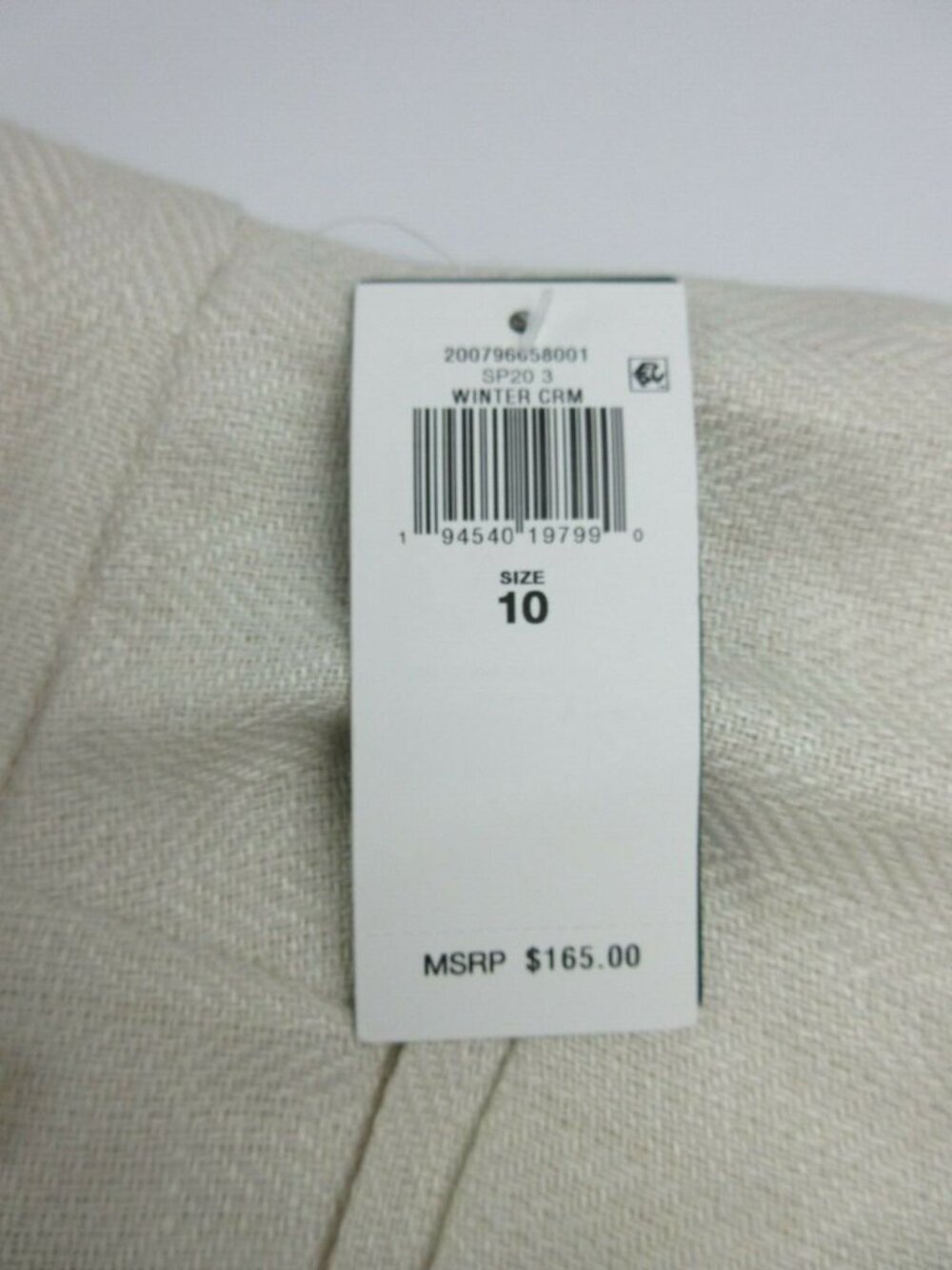 Lauren Ralph Lauren Womens 10 Wide-Leg Cropped Pant In Winter Cream NWT $165 - Picture 4 of 4